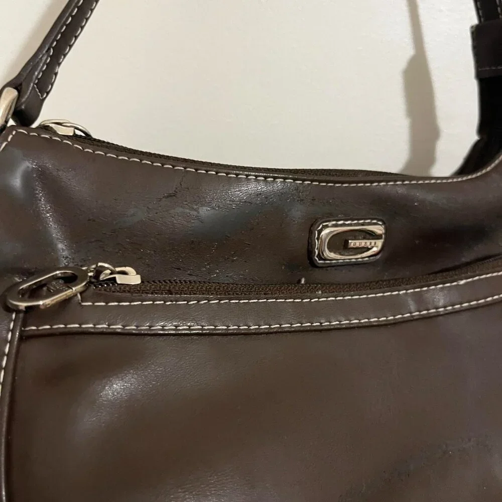 Vintage Guess Brown Shoulder Bag!! - Picture 2 of 5